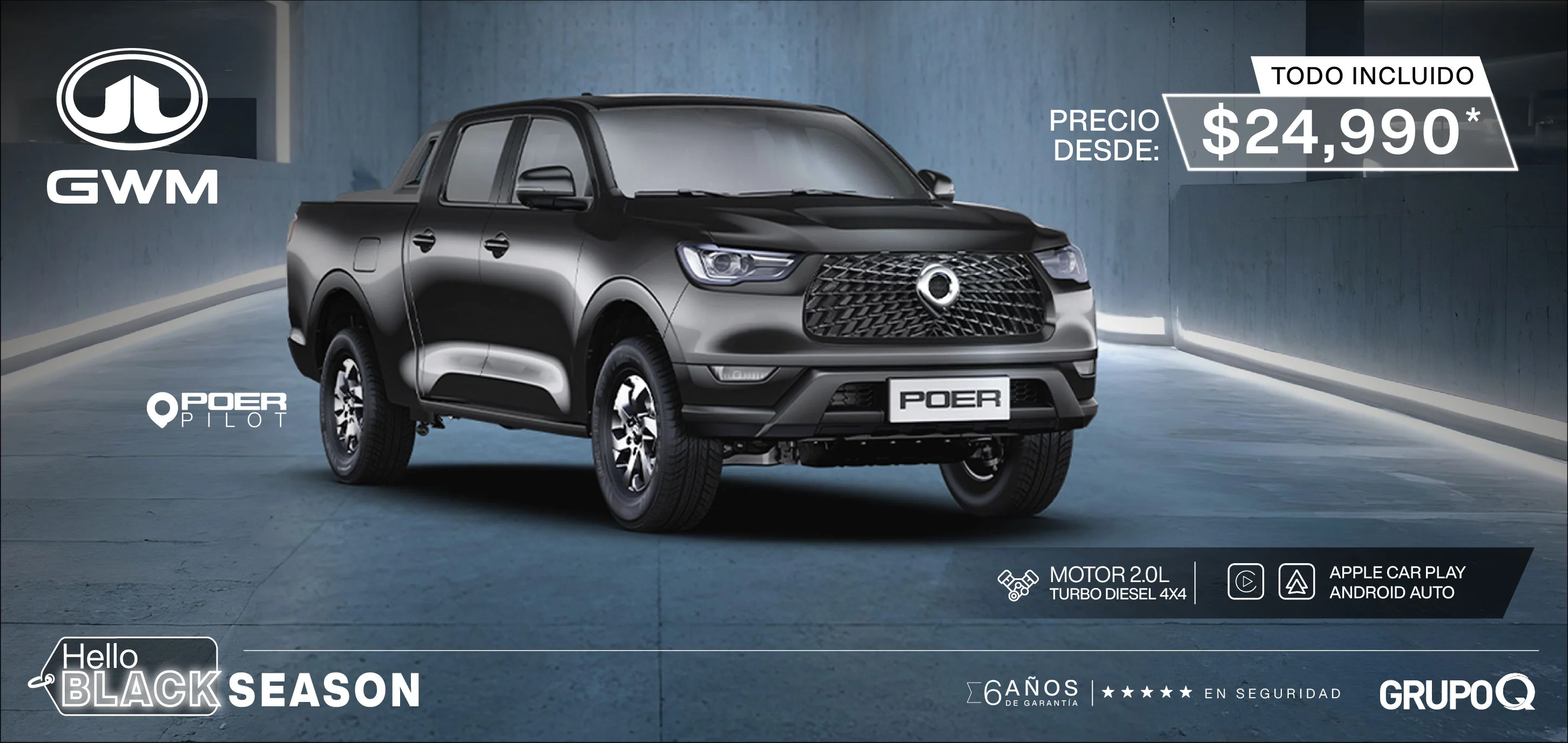 GWM Poer Pilot Precio desde $24,990* TODO INCLUIDO - Grupo Q